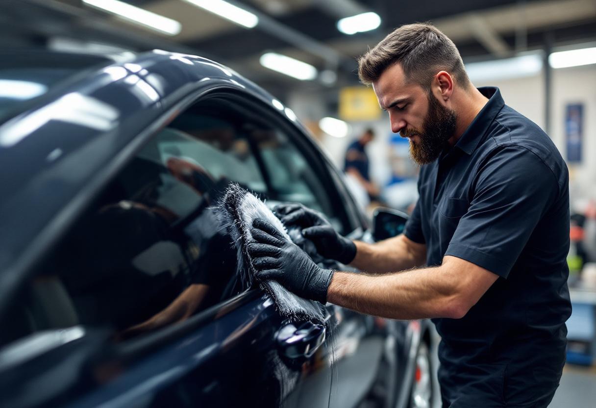 How to choose the right mobile car detailing service - professional detailer explaining different detailing packages in Orange County, California - JIMENEZ ROYAL WASH