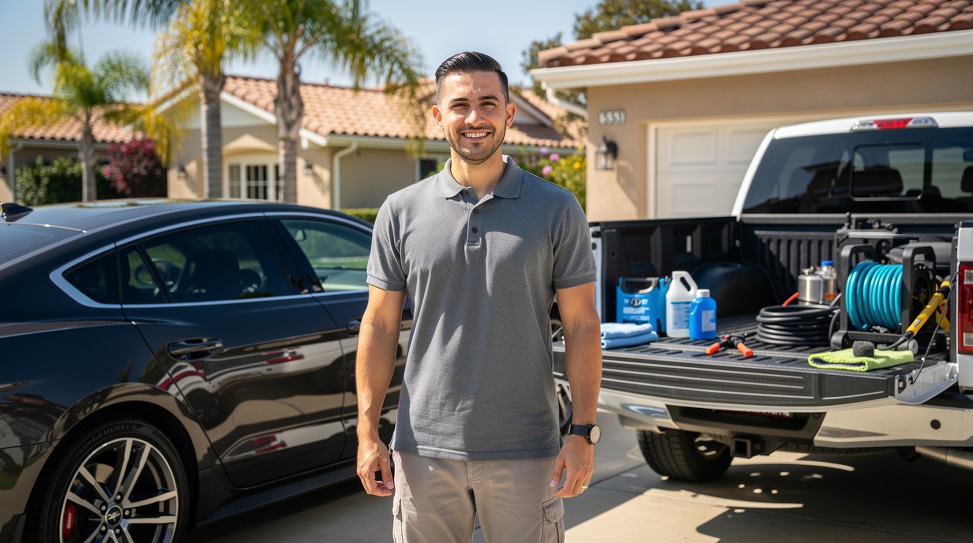 How to choose the right mobile car detailing service - professional detailer explaining different detailing packages in Orange County, California - JIMENEZ ROYAL DETAILING