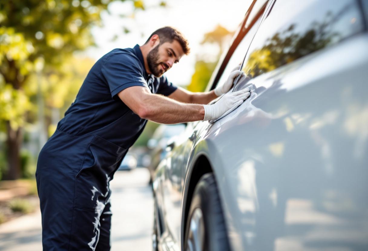 Professional mobile car detailing service in Mission Viejo, Orange County, California - hand washing and detailing luxury vehicle at customer location - JIMENEZ ROYAL WASH