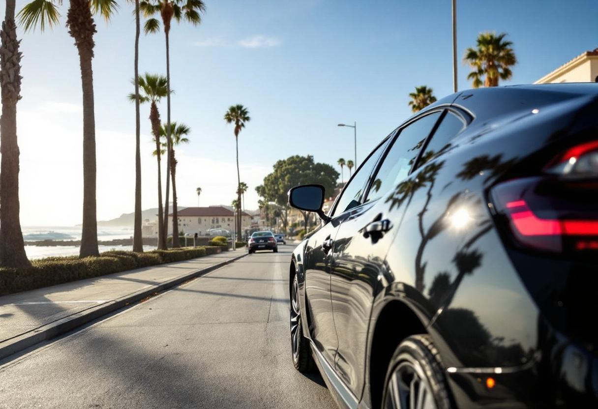 Professional mobile car detailing service in San Clemente, Orange County, California - hand washing and detailing luxury vehicle at customer location - JIMENEZ ROYAL WASH
