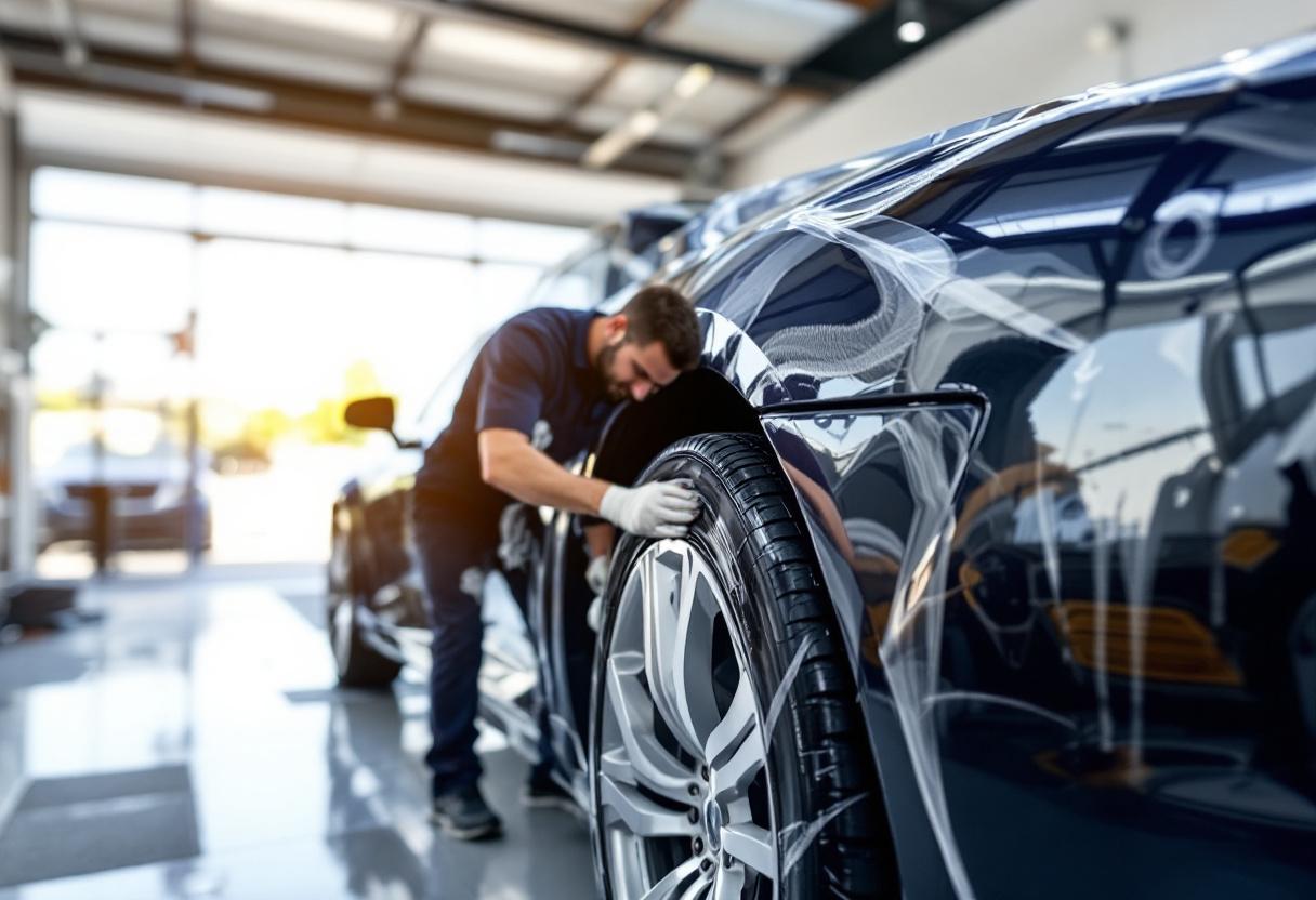 Professional mobile car detailing service in Seal Beach, Orange County, California - hand washing and detailing luxury vehicle at customer location - JIMENEZ ROYAL WASH