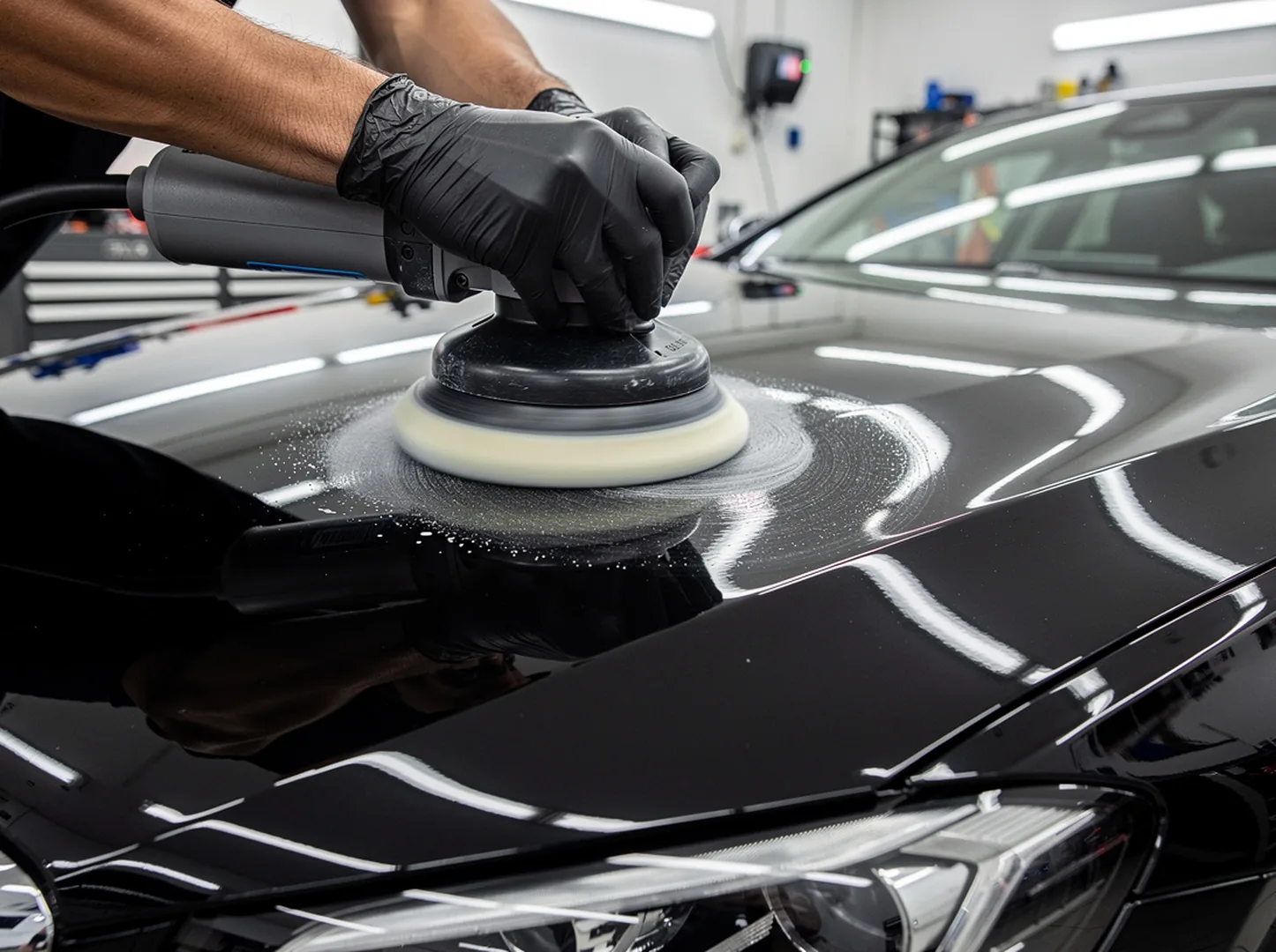 Mobile paint correction swirl and scratch removal in Orange County - JIMENEZ ROYAL DETAILING